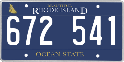 RI license plate 672541