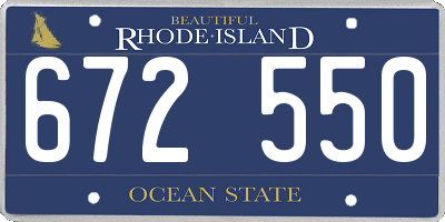 RI license plate 672550