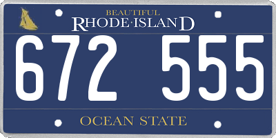 RI license plate 672555