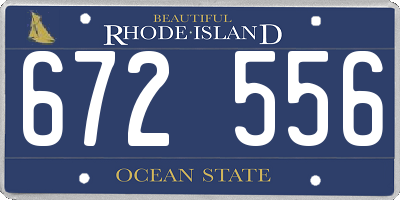 RI license plate 672556