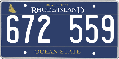 RI license plate 672559