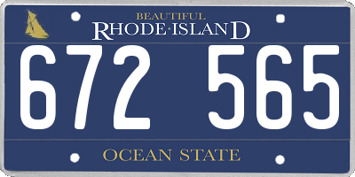 RI license plate 672565