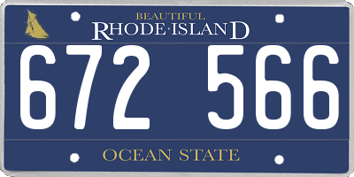 RI license plate 672566