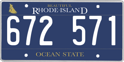 RI license plate 672571