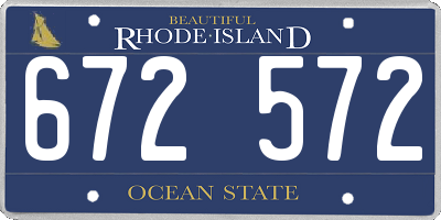 RI license plate 672572