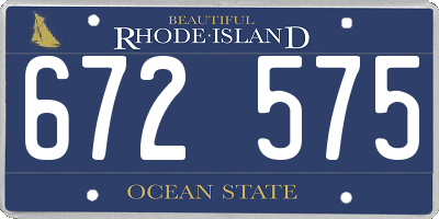 RI license plate 672575