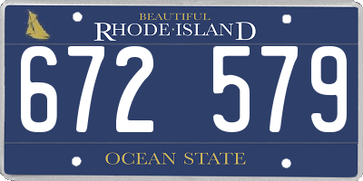 RI license plate 672579