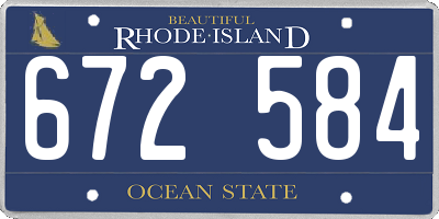 RI license plate 672584