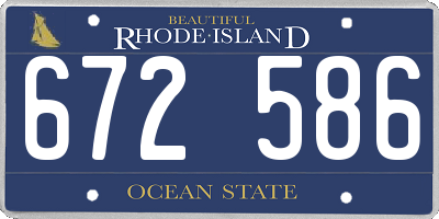 RI license plate 672586