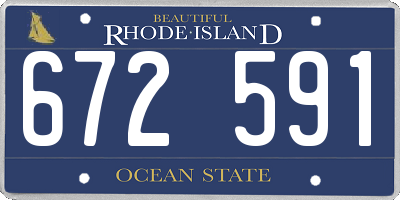 RI license plate 672591