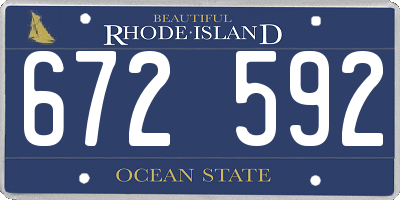 RI license plate 672592