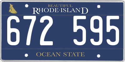 RI license plate 672595
