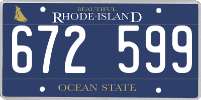 RI license plate 672599