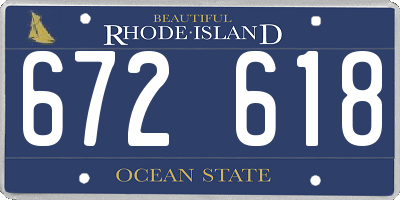 RI license plate 672618