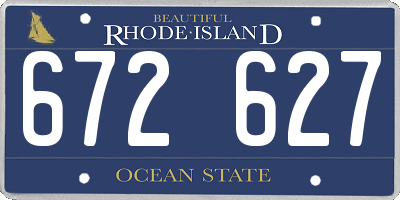 RI license plate 672627