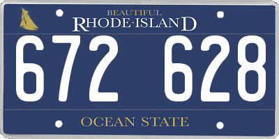 RI license plate 672628