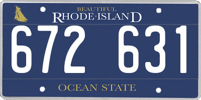 RI license plate 672631