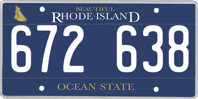 RI license plate 672638