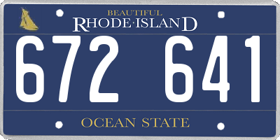 RI license plate 672641