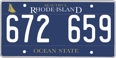 RI license plate 672659