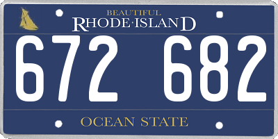 RI license plate 672682