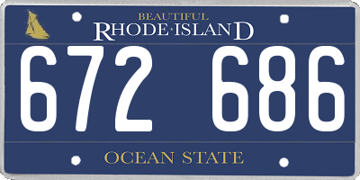 RI license plate 672686