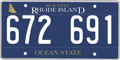 RI license plate 672691