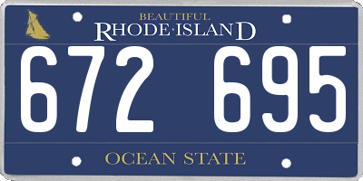 RI license plate 672695