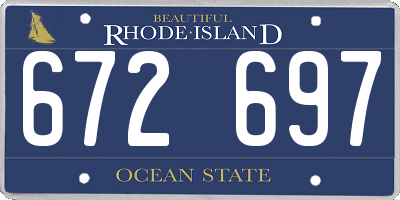 RI license plate 672697
