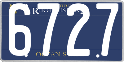 RI license plate 6727