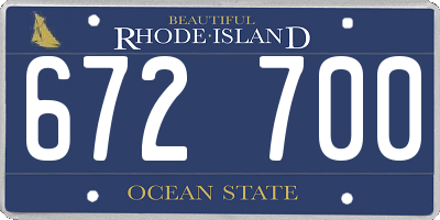 RI license plate 672700