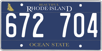 RI license plate 672704