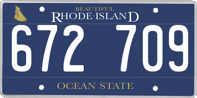RI license plate 672709