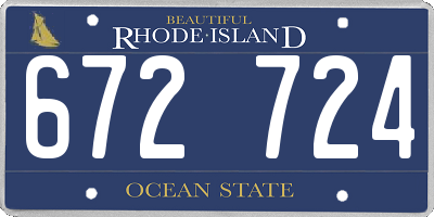 RI license plate 672724