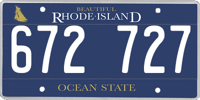 RI license plate 672727