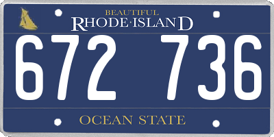 RI license plate 672736