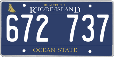RI license plate 672737