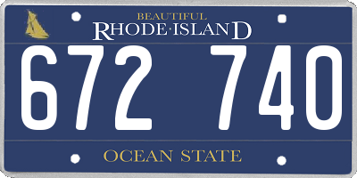 RI license plate 672740