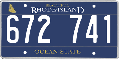 RI license plate 672741