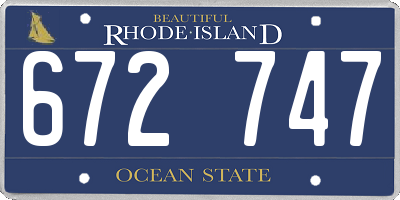 RI license plate 672747