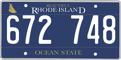 RI license plate 672748