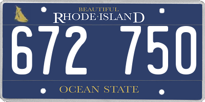 RI license plate 672750