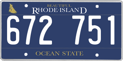 RI license plate 672751