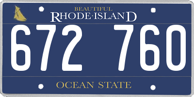 RI license plate 672760