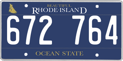 RI license plate 672764
