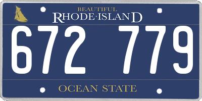 RI license plate 672779