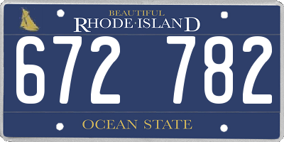 RI license plate 672782
