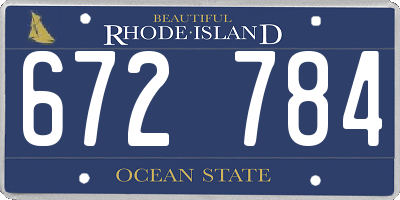 RI license plate 672784