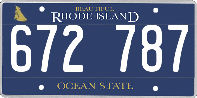 RI license plate 672787