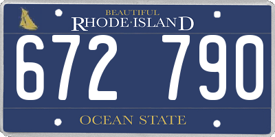 RI license plate 672790